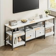 thumbnail image 1 of EDTara Metal Frame Tv Stand Offers Storage Drawers With Rustic Design, Creating a Modern Farmhouse Entertainment Cabinet for Your Living Room, 1 of 8
