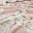thumbnail image 6 of Chezmoi Collection Abbi 2-Piece Multicolor Pink Shabby Chic Bedding Twin Quilt Set Pre-Washed Cotton Floral Coverlet Bedspread Ruffled Patchwork Quilt, Twin Size, 6 of 8