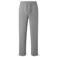thumbnail image 6 of Falkdiz Sport Sweatpants for Boys Straight Leg Winter Pockets Drawstring Warm Fleece Casual Pantalones Boys Pants Elastic Waist, Gray, Size: 10-11Years, 6 of 7