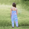 thumbnail image 2 of Vedolay Girls One Piece Summer Jumpsuit Sleeveless Crew Neck Print Romper,Multicolor 5-6 Years, 2 of 4