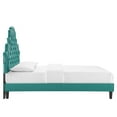 thumbnail image 6 of Modway Gwyneth Tufted Performance Velvet Queen Platform Bed in Teal, 6 of 10