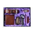 thumbnail image 3 of Meottam 6 Pack Men's Gift Box Set, Leather Belt, Wallet, Wrist Watch, Pen, Keychain and Bracelet for Valentine's Day, Fatherâs Day, Birthday & Xmas Gifts for Dad, Husband, Boyfriend (Set D), 3 of 7
