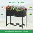 thumbnail image 4 of Outsunny Elevated Rattan Raised Garden Bed with Tool Storage Shelf, 4 of 9