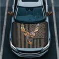 thumbnail image 3 of Yuyamidu 3 PCS Deer Car Hood Covers Protector American Flag Car Front Hood Cover Camo Hunting Auto Exterior Rear View Accessories Removable Side Mirror Covers for Cars Sedans, 3 of 7