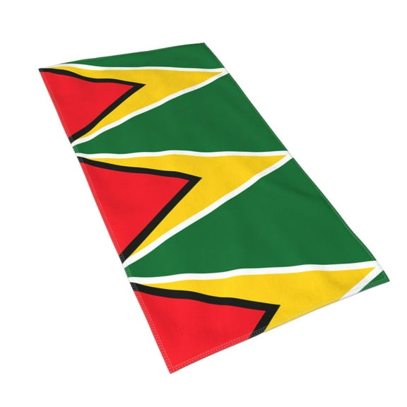 Guyana Flag Hand Towel For Bathroom Kitchen Absorbent Soft Home Face Bath Towels 27.5 X 15.7 Inches