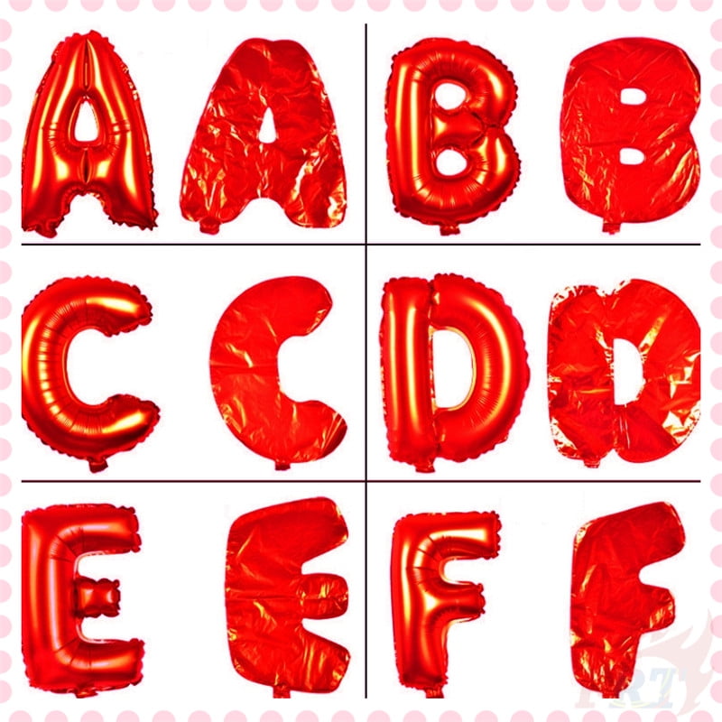 Party Decoration Balloon 1Pc 16 Inch Red Foil Letter Balloons Letter Balloon Party Decor Walmart
