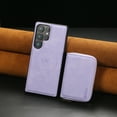 thumbnail image 2 of Wallet Case for Samsung Galaxy S24 Ultra Compatible with MagSafe for Men Women, Detachable Magnetic Flip Zipper Wallet with RFID Blocking Card Slots Shockproof Rugged Anti-fall Phone Case,Purple, 2 of 8