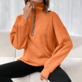 thumbnail image 4 of Women's Quarter Zip Sweatshirt Fall Casual Pullover Top with Kangaroo Pocket Relaxed Stand Collar Sweatshirts, S, 4 of 7