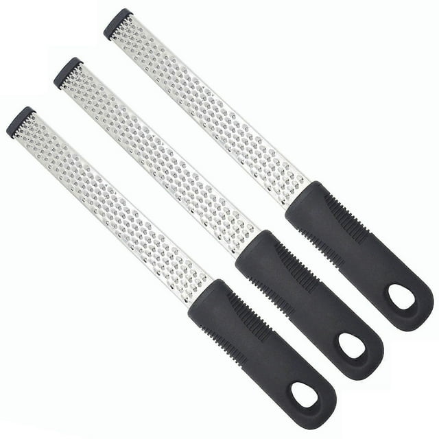 Stainless Steel Cheese Grater with Long Handle, Kitchen Citrus Zester for Lemon Parmesan Vegetables