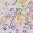 thumbnail image 1 of Women Fashion Nail DIY Accessories Ransparent Crystal Macarons Decoration Rhinestones Gradient Color Rock Sugar Pointed Bottom Diamond Colourful Gems Mixed 50 Pcs Water Diamond Magic Candy Cube, 1 of 5
