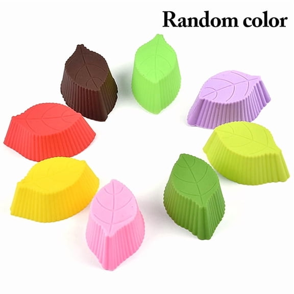1Pcs Silicone Leaf Mini Cake Mold, 1.97in Non-Stick Baking Pan for Cupcakes, Muffins, Soaps