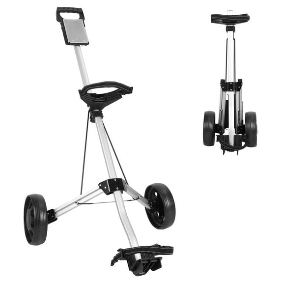 2 Wheel Foldable Golf Push Cart with Scoreboard Holder