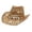 Khaki, variant on Sun Hats Summer Western Cow Hat Shapeable Straw Hat Hollowed Out Sun Hat Casual Caps Khaki,One Size