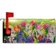 thumbnail image 2 of Spring Summer Flowers Mailbox Covers Magnetic Tulips Daffodils Daisy Florals Mailbox Cover Standard Size 18" X 21" Mailbox Wraps Post Letter Box Cover Garden Decorations, 2 of 6