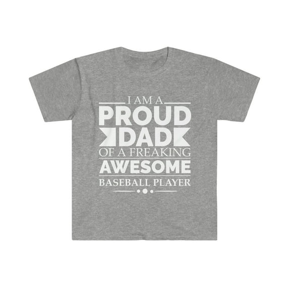 Proud dad of awesome a baseball player Unisex T-shirt S-3XL Father's Day
