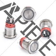 thumbnail image 3 of APIELE 19mm Momentary Push Button Switch On Off Stainless Steel with 12V LED Angel Eye Head for 19mm 3/4 Mounting Hole with Wire Socket Plug Self-Reset (Blue), 3 of 5