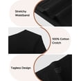 thumbnail image 5 of INNERSY Women's Plus Size High Cut Cotton Underwear High Waist Panties 4 Pack(3XL,Black), 5 of 7