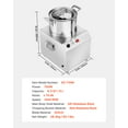 thumbnail image 3 of KFFKFF 6.3 Quart  Commercial Food Processor Stainless Steel Grain Grinder 750W Electric Food Cutter for Vegetables Fruits, 3 of 9