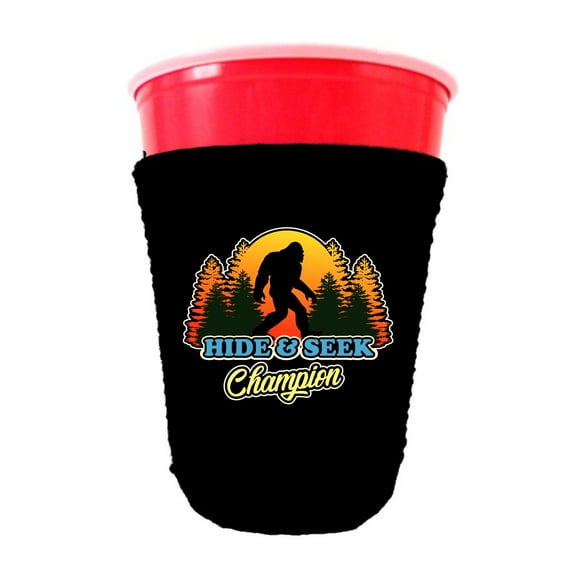 Hide & Seek Champion Bigfoot Party Cup Coolie (Black)