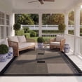 thumbnail image 3 of Safavieh Courtyard Eileen Geometric Indoor/Outdoor Area Rug, Black/Sand, 5'3" x 7'7", 3 of 11