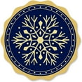 thumbnail image 1 of Sellos de certificado de lámina dorada con diseño de copo de nieve, pegatinas autoadhesivas redondas de 5 cm en relieve, 100 unidades, 1 of 7