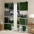 thumbnail image 2 of jejeloiu Wild Bear Elk Curtains and Drapes,Woodland Animal Black Out Curtains,Rustic Farmhouse Cabin Curtains Pack of 2 (52x63 Each) For Teens,Breathable Room Decoration, 2 of 6