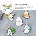 thumbnail image 3 of 5 Pcs Épingles à Broche Dessin Animé Animaux Épingles à Broche Designs Rabbit Épingles à Vêtements, 3 of 6