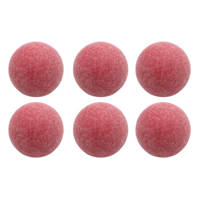 Raindrops 6Pcs Red Table Football Balls Matte Plastic Replacement for Foosball Tables