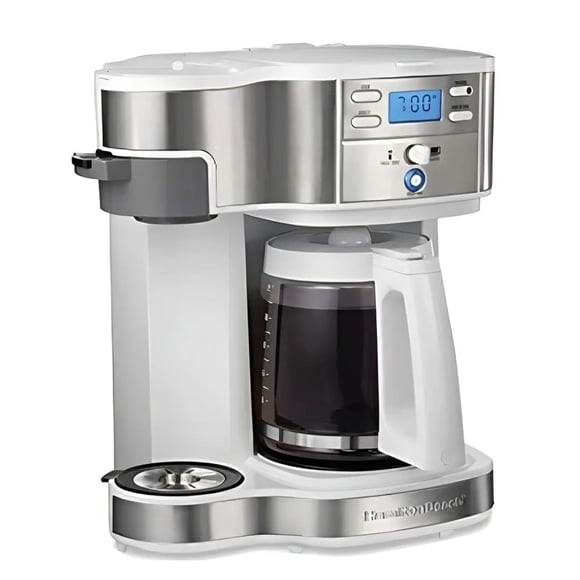 Cafetera Programable Hamilton Beach de 2 Vías para 12 Tazas y Taza Individual, con Apagado Automático 950W Reacondicionado