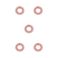 thumbnail image 2 of Langgg Peigne Extensible à Dents Circulaires Complètes avec Strass pour Filles, Bandeau Flexible pour Cheveux, Rouge 5Set, 2 of 6