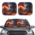 thumbnail image 2 of Windshield Sun Shade, Fire Sky Dragon Foldable Car Sun Shade Windshield for Front, 2 Pieces, 2 of 7