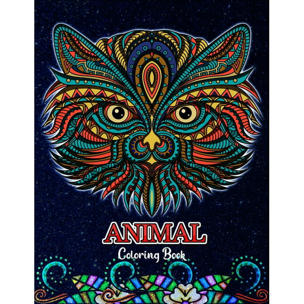 Animal coloring book: An Adult coloring Book: 100 Unique animals design  (Paperback) 