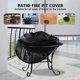 thumbnail image 2 of 19" x 18" Round Fire Pit Cover, 420D Heavy Duty Fire Pit Cover for Outdoor Fire Pit, Full Coverage, Patio, Outdoor Fireplace, Waterproof, Dustproof an, 2 of 5