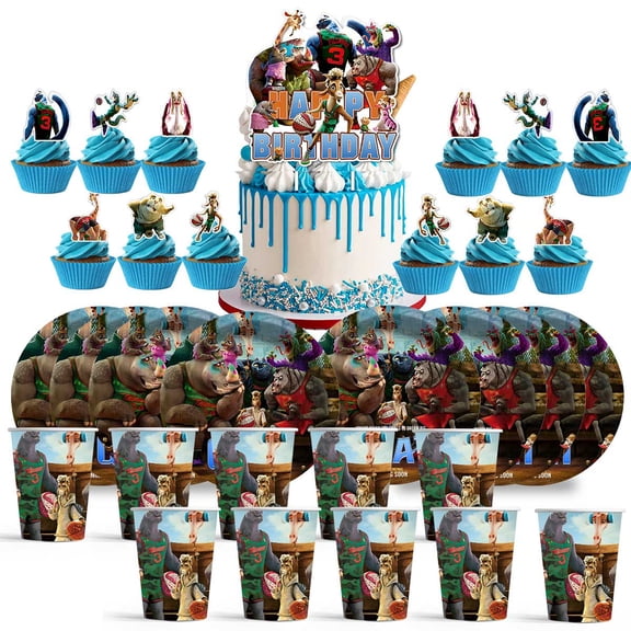 Goat Movie 2026 Birthday Cups Party Supplies Plates Decorations Cake Topper Decor