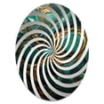 thumbnail image 2 of Designart "Revitalizing Malachite Essence I" Spiritual Stone Vortex Round Wall Mirror - Spiritual Oval Printed Decorative Mirror - Multiple Color Options, 2 of 5