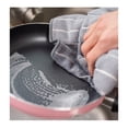 thumbnail image 4 of Juego de 8 paños de cocina de algodón, paños de cocina grises y blancos, paños de cocina, paños de limpieza reutilizables y absorbentes, 18.1 in x 25.6 in, 4 of 5