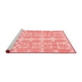 thumbnail image 2 of Ahgly Company Machine Washable Indoor Round Abstract Red Modern Area Rugs, 3' Round, 2 of 4