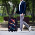 thumbnail image 3 of HELLHERO Anti Fade Suitcase Protective Cover for Airport Travel, Polyester Durable Luggage Cover, Colorful Dragon Pattern Design, 3 of 8
