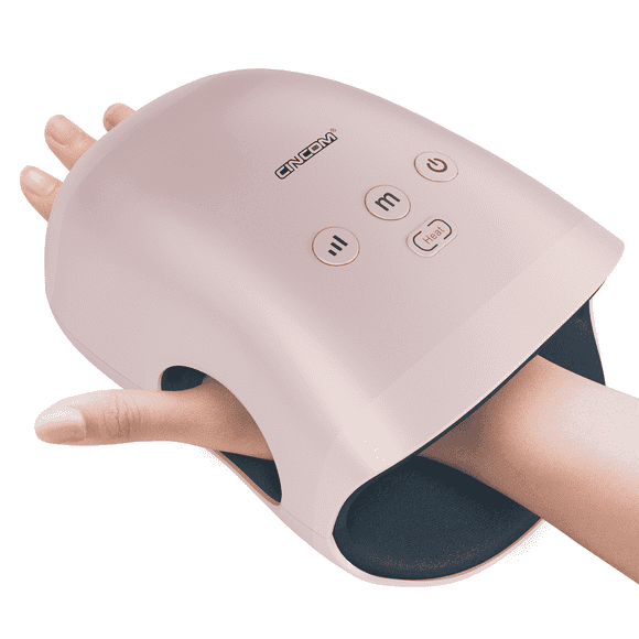 CINCOM Cordless Hand Massager with Heat and Compression for Arthritis and Carpal Tunnel, Pink