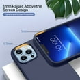 thumbnail image 5 of Designed for iPhone 13 Pro Max Silicone Case, Protection Shockproof Dustproof Anti-Scratch Phone Case Cover for iPhone 13 Pro Max, Liquid Silicone Phone Case (Navy), 5 of 6