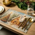 thumbnail image 4 of Christmas Placemats Set of 4, Candy Canes House Place Mats Xmas Tree Forest Snow Placemat Table Decoration for Kitchen Table Dinner Xmas Holiday Party Home Decor Indoor Outdoor 13x19 Inch, 4 of 9