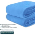 thumbnail image 4 of Home Blue Flannel King Fleece Throw Blanket, Solid Ultra Soft Luxury Double Side Fuzzy & Plush Fall Blanket for Couch and Pet, Fluffy Cozy Throw Blanket - All Season Premium Bed Blanket - (108"x90"), 4 of 11