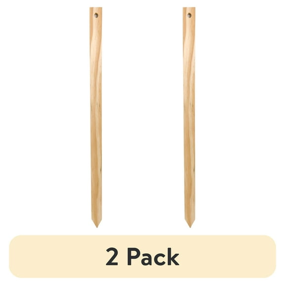(2 pack) Hy-Ko 36-Inch Wooden Sign Stake for Garden Use, Natural, 1 Piece