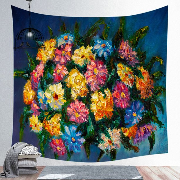 Oil Painting Tapestries Hippie Blanket Gypsy Tapestry Bedspread Wall Hanging Home Decoration