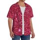 thumbnail image 2 of Balery Pink Glitter Camisa Casual de Manga Corta con Botones para Hombre, Texturizada, Estilo Cubano, para Playa, Verano-4X-Large, 2 of 5