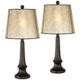thumbnail image 2 of Franklin Iron Works Naomi 25" High Industrial Farmhouse Rustic Table Lamps Set of 2 Brown Aged Bronze Finish Living Room Bedroom, 2 of 7