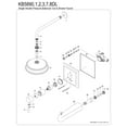 thumbnail image 6 of Kingston Brass KB5890DL Concord Single-Handle Pressure Balanced Tub and Shower Faucet, Matte Black, 6 of 7