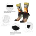 thumbnail image 3 of KLL Colorful Painted Duck Print Cool Socks Men's Women's Crew Socks Funny Crazy Novelty Stockings, 3 of 6