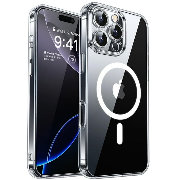 Funda de teléfono CANSHN Magnetic Clear compatible con iPhone 16 Pro Max