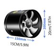 thumbnail image 3 of Ounissouiy Ventilador de escape de tubo, juego de filtros redondos potentes, ventilador de aire de Control bajo, baño, cocina, inodoro, tienda de Cocina y Comedor 8 pulgadas, 3 of 6